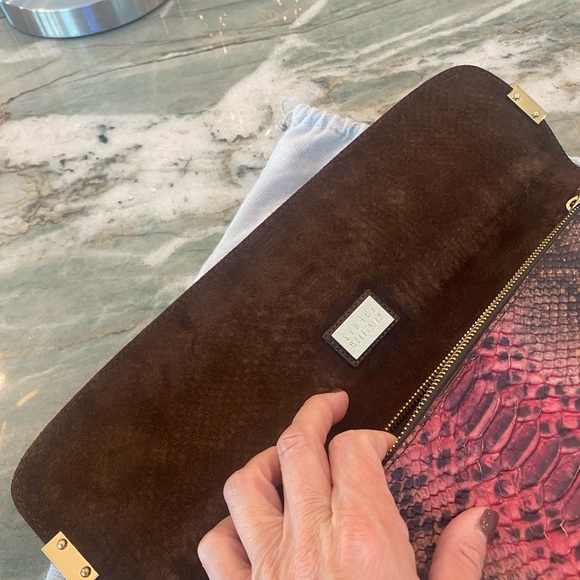 Stuart Weitzman Python embossed clutch - Picture 5 of 6